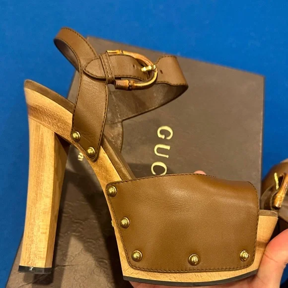 Gucci Brown Platform Heels - Picture 8 of 10